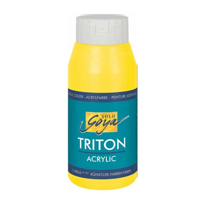 Akril szín, Triton akril 750 ml, 01 valódi világos sárga