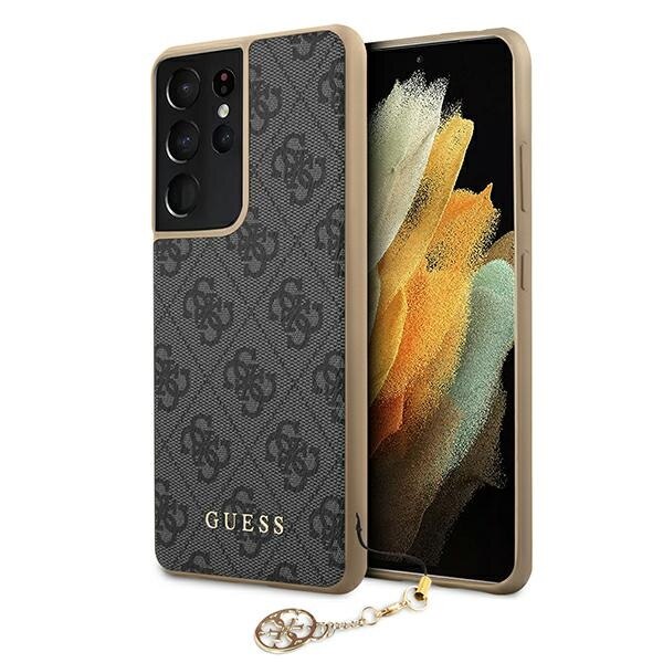 Husa pentru Samsung S21 Ultra Guess 4G Charms Collection grey