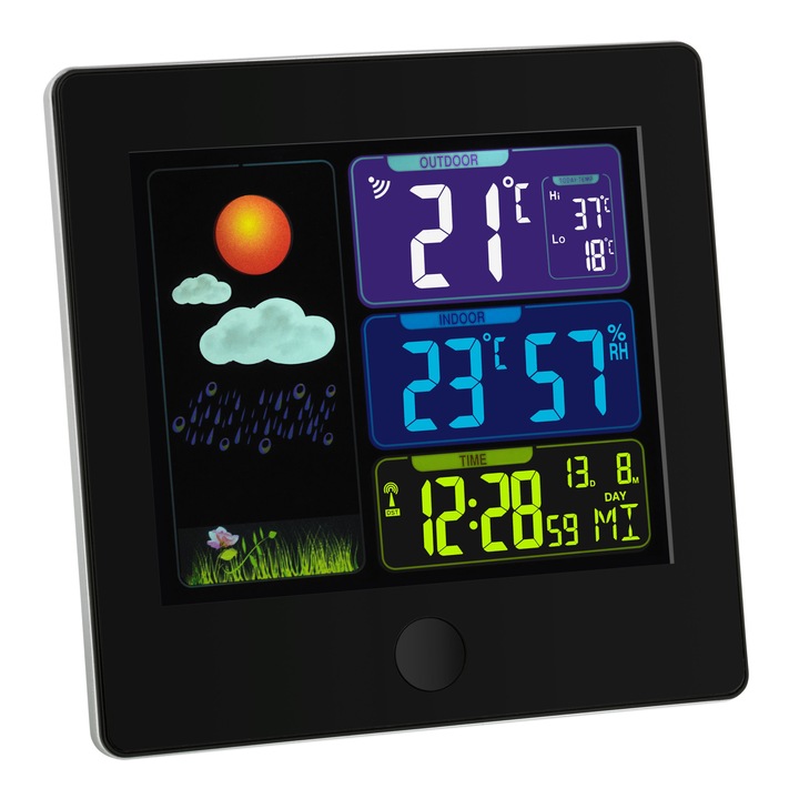 Statie meteo digitala TFA, Soare, Wireless, Multifunctional, Negru