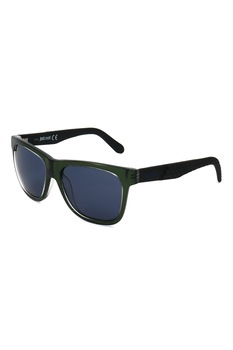 JUST CAVALLI, Ochelari de soare patrati unisex cu detalii texturate, Verde inchis, 54-16-140 Standard JUST CAVALLI, Ochelari de soare patrati unisex cu detalii texturate, Verde inchis, 54-16-140 Standard
