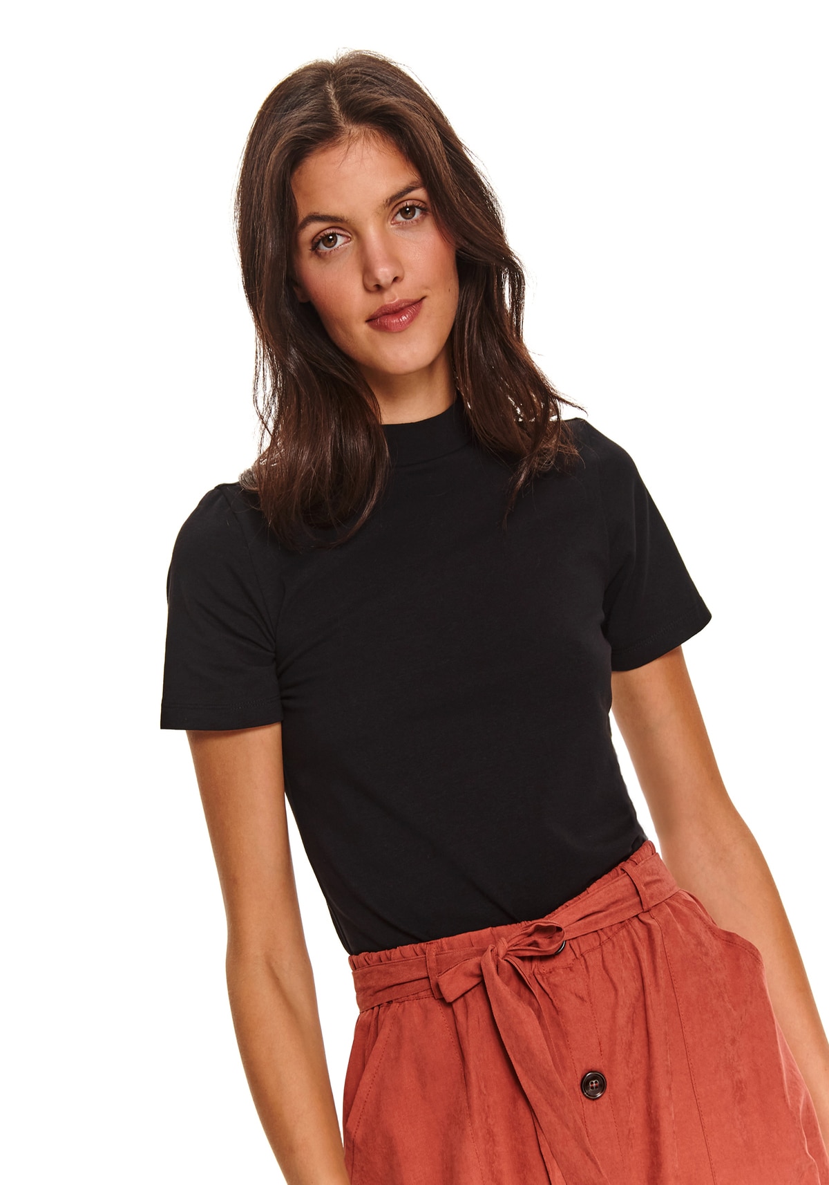 Bluza dama cu maneci scurte, TOP SECRET, SBK2675, Multicolor