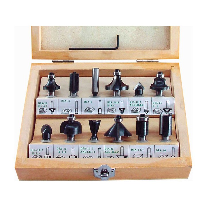 Extol 44032 Комплект крайни фрези, 12 бр