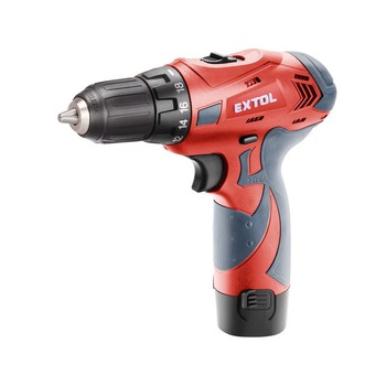 Masina de gaurit si surubelnita cu acumulator, Extol, 12V, 1 baterie, 1 incarcator, 1300 mAh, 21Nm