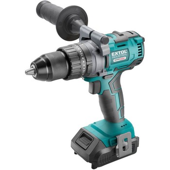 Masina de gaurit si insurubat cu impact Extol, fara fir, 20V, 1 acumulator, 28000 rpm, 1 incarcator, 2000 mAh, 40/65Nm, Verde/Negru