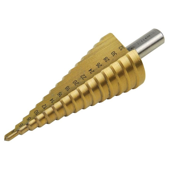 Extol 20055 Стъпаловидно свредло за метал, 15 степени, захващане 10 мм, за материали с дебелина до 5 мм