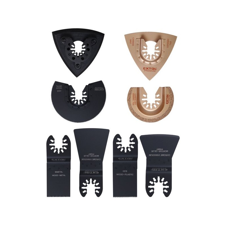 Extol 8803825 Tartalék fej készlet, 8 darabos (417200 és 417220 géphez)