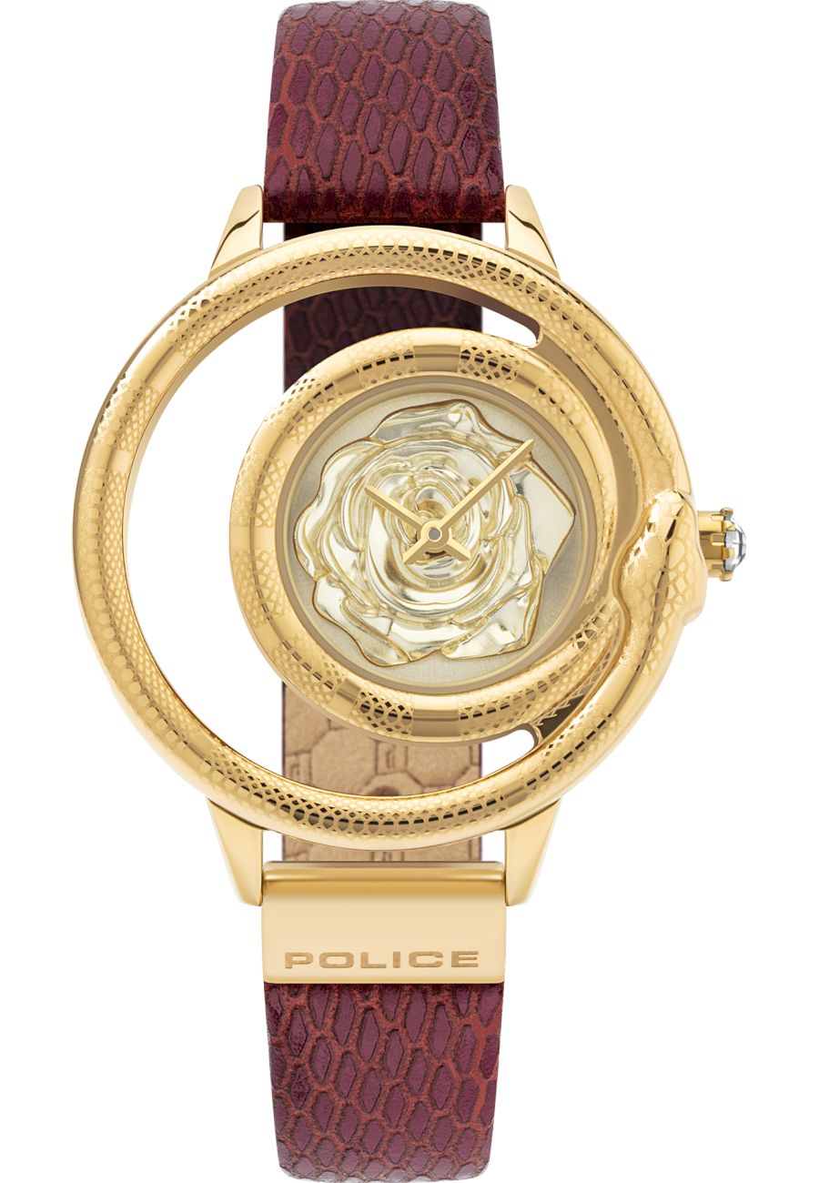 Ceas analogic, Police, PEWLA2008302, Quartz, 3 ATM, 36 mm, Auriu/Maro
