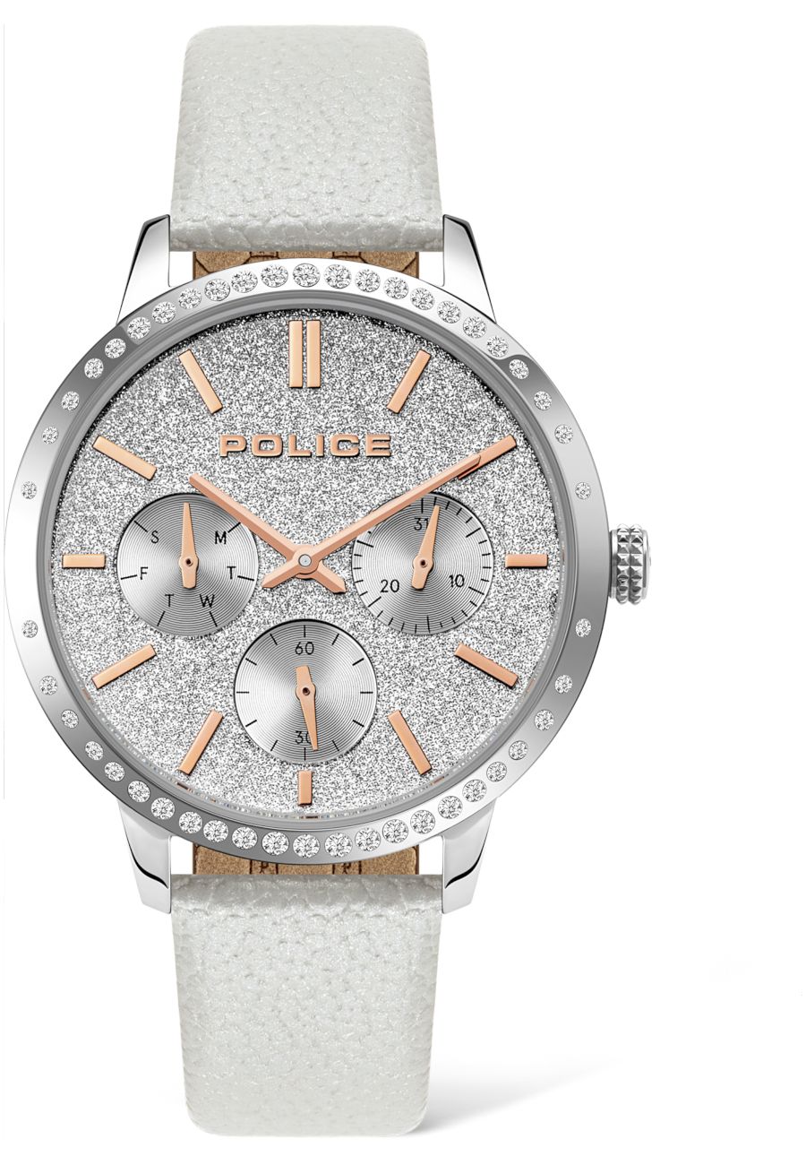 Ceas analogic, Police, PL16069MS.04, Quartz, 3 ATM, 36 mm, Argintiu