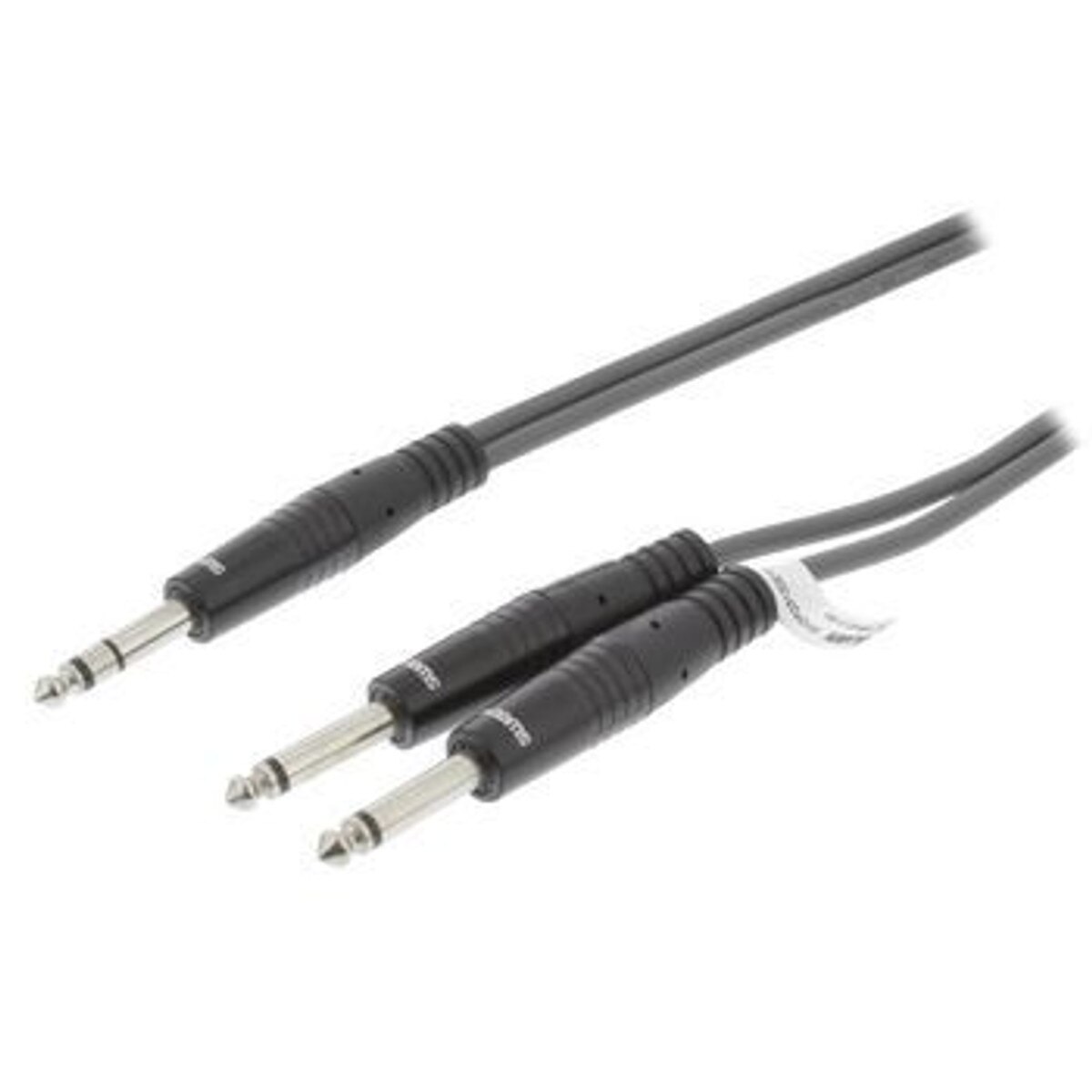 Cablu audio jack 6.3 tata - 2x jack 6.3 tata 5.0 m, gri, Sweex