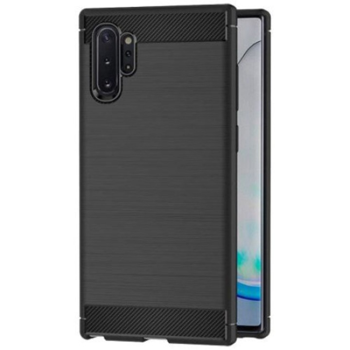 Силиконов калъф, съвместим с Samsung Note 10 Plus, Carbon