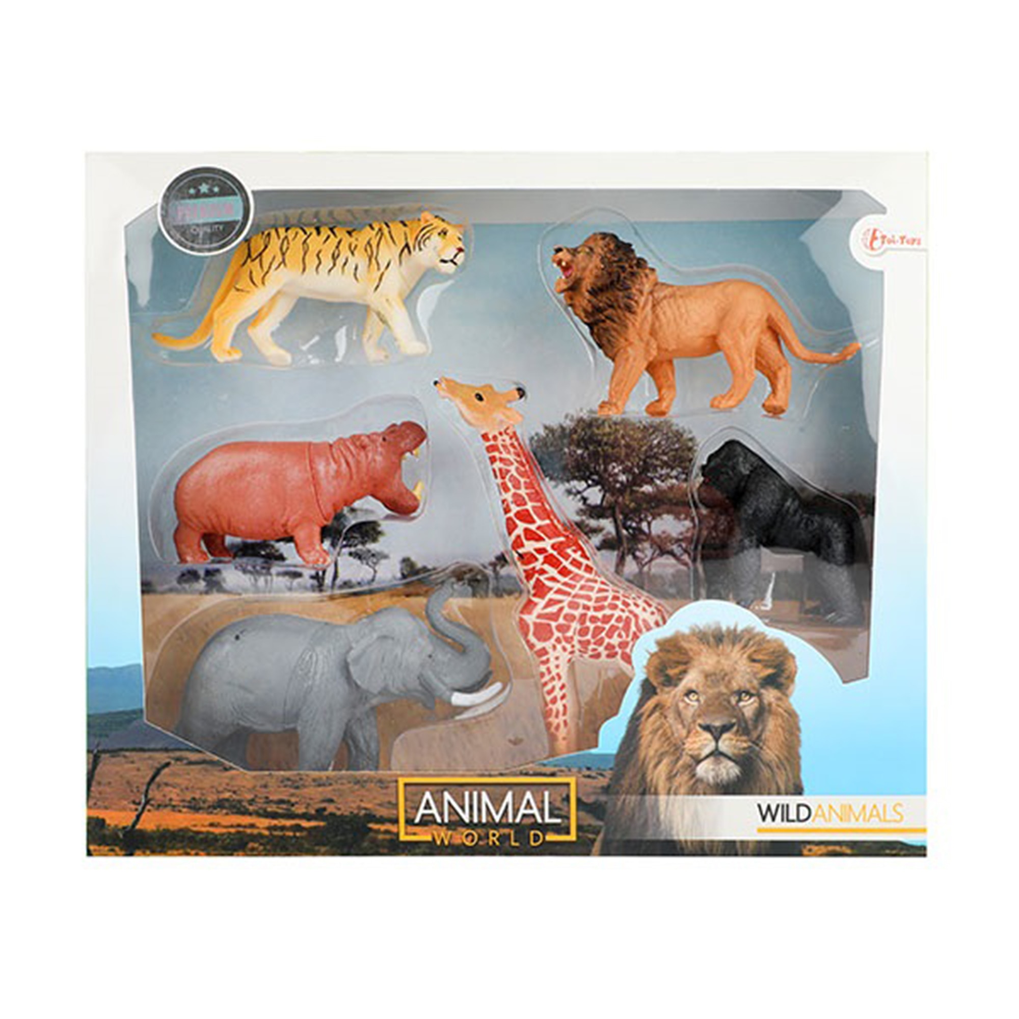 Set 6 figurine Toi-Toys - Animal World, Animale salbatice din jungla