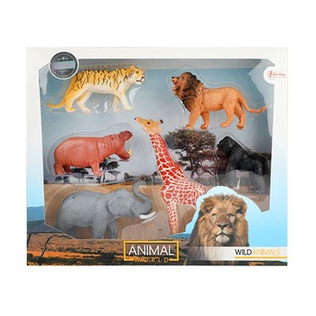Set 6 figurine Toi-Toys - Animal World, Animale salbatice din jungla Set 6 figurine Toi-Toys - Animal World, Animale salbatice din jungla