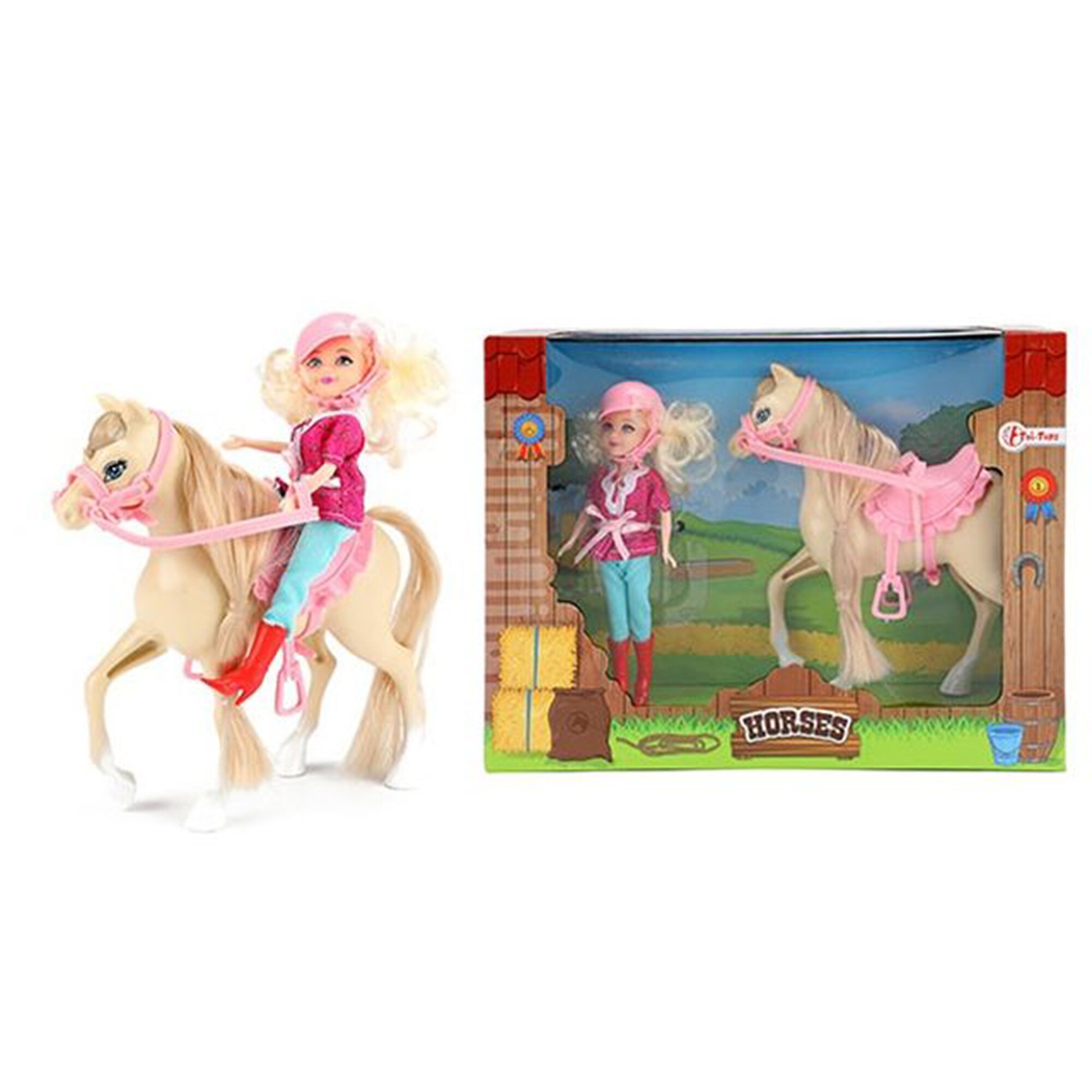 Set de joaca Toi-Toys - Fetita cu calut