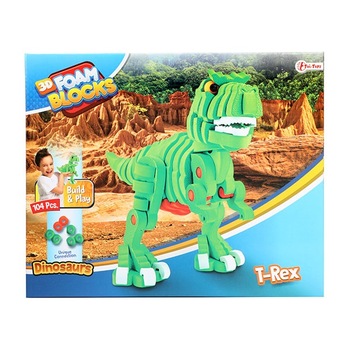 Puzzle 3D Toi-Toys - Dinosaurs, T-Rex, 104 piese Puzzle 3D Toi-Toys - Dinosaurs, T-Rex, 104 piese