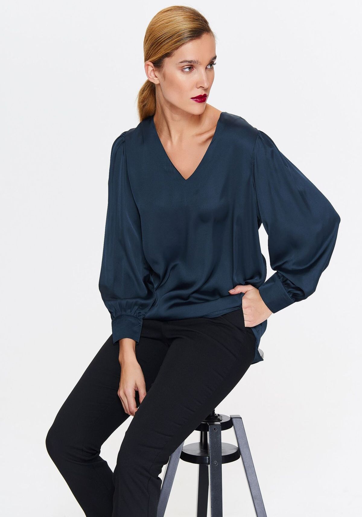 Bluza cu maneci lungi pentru femei, TOP SECRET, SBD0813, Verde