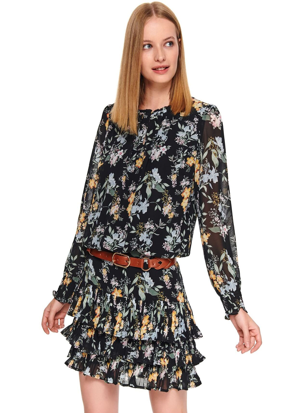 Bluza cu maneci lungi pentru femei, TOP SECRET, SBD1176, Negru