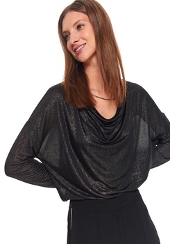 Bluza cu maneci lungi pentru femei, TOP SECRET, SBD1187, Negru Bluza cu maneci lungi pentru femei, TOP SECRET, SBD1187, Negru