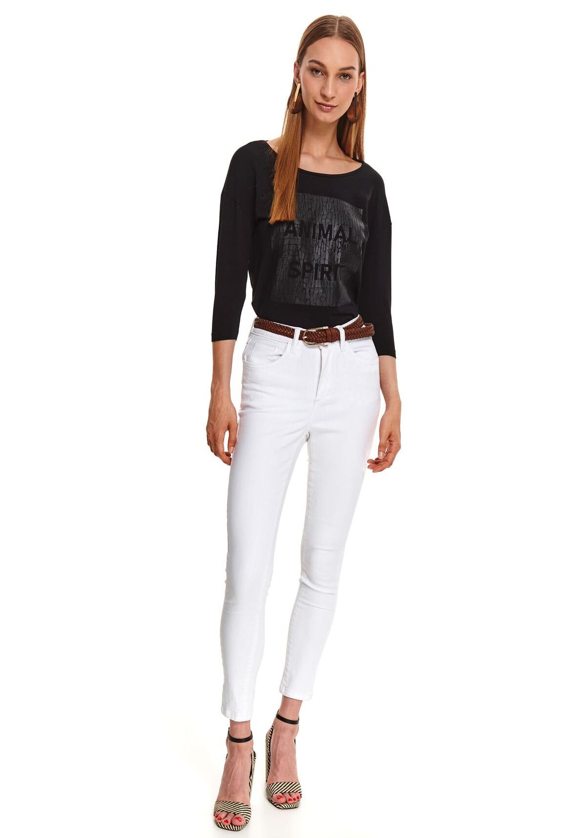 Bluza cu maneci lungi pentru femei, TOP SECRET, SBD1248, Negru, 34