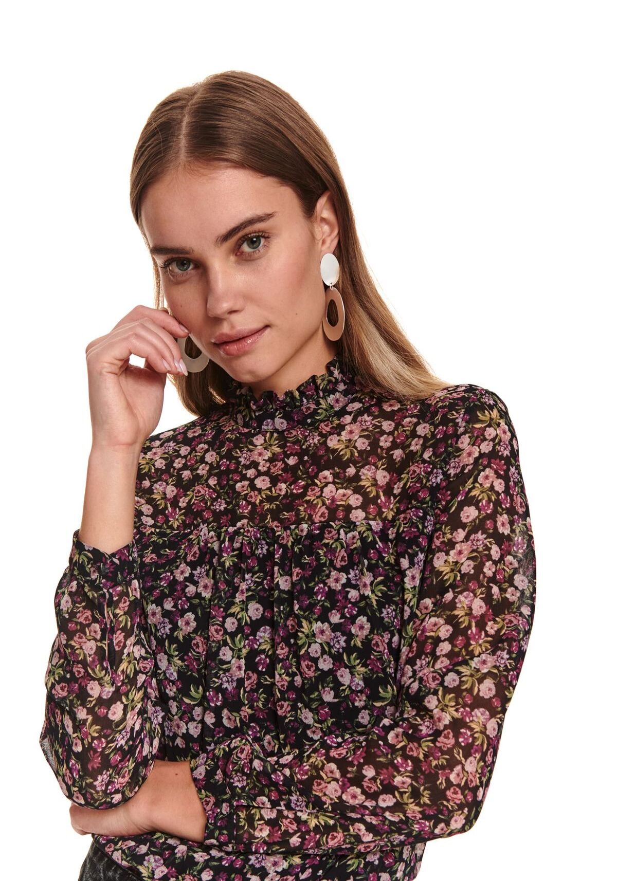 Bluza cu maneci lungi pentru femei, TOP SECRET, SBD1283, Negru