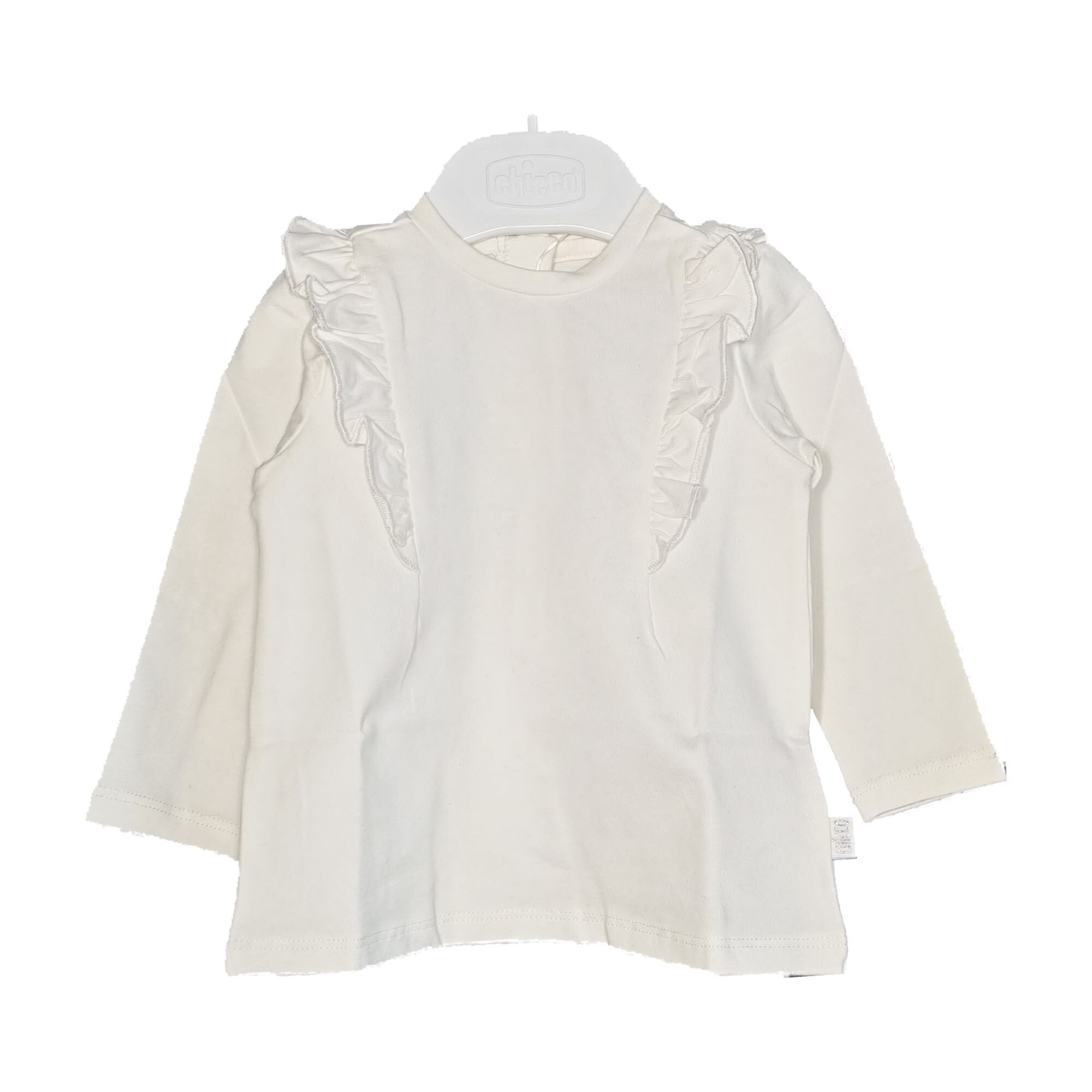 Bluza maneca lunga, alb, Chicco