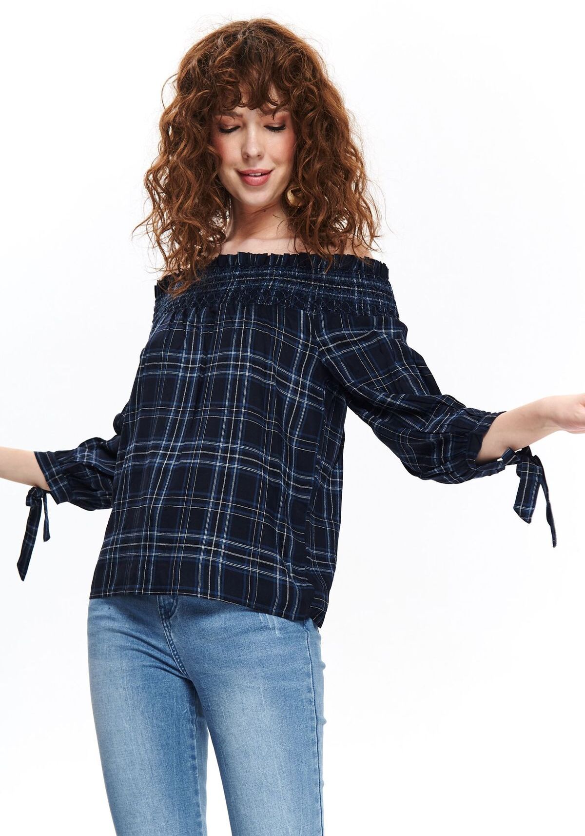 Bluza cu maneci lungi pentru femei, TOP SECRET, SBD1106, Albastru inchis