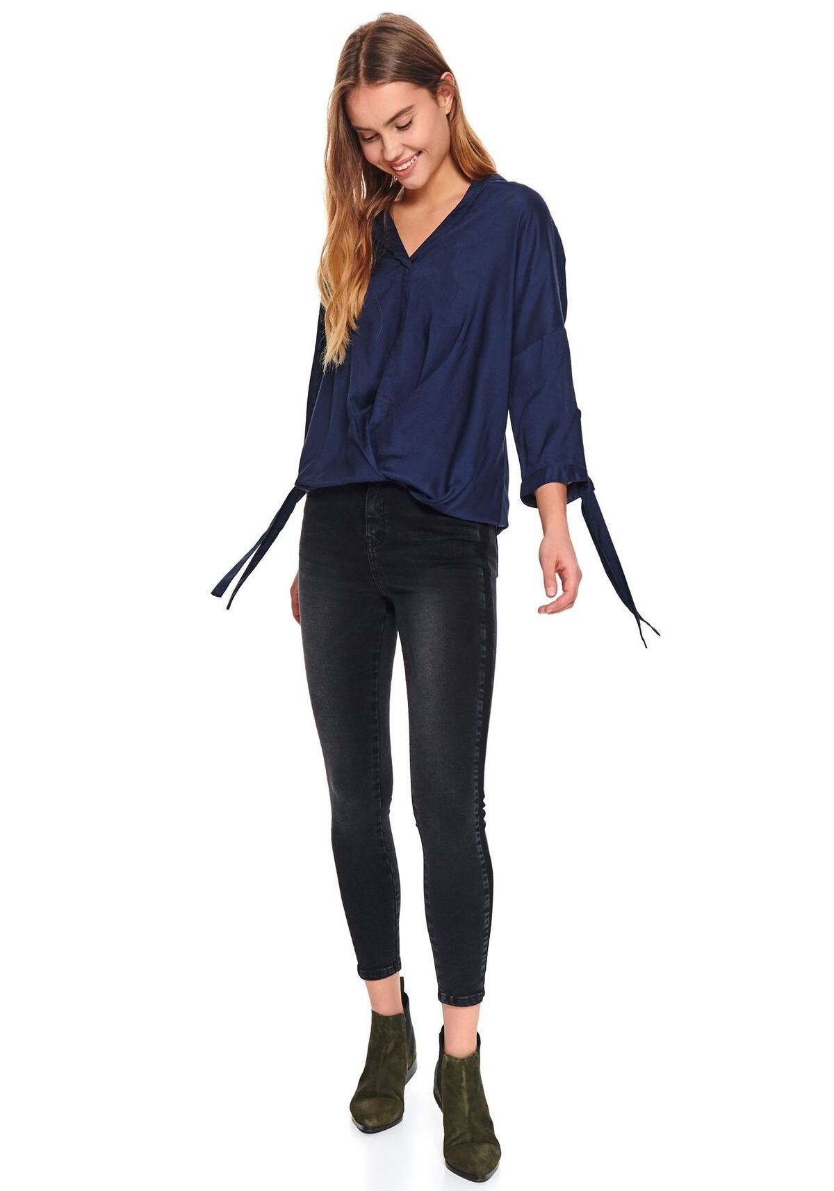 Bluza cu maneci lungi pentru femei, TOP SECRET, SBD1204, Albastru inchis