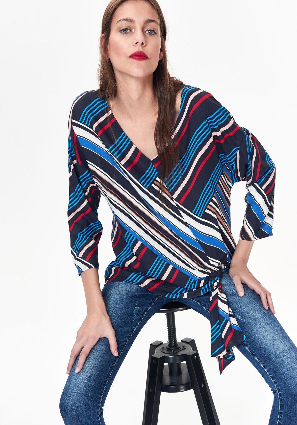 Bluza cu maneci lungi pentru femei, TOP SECRET, SBD0969, Albastru inchis