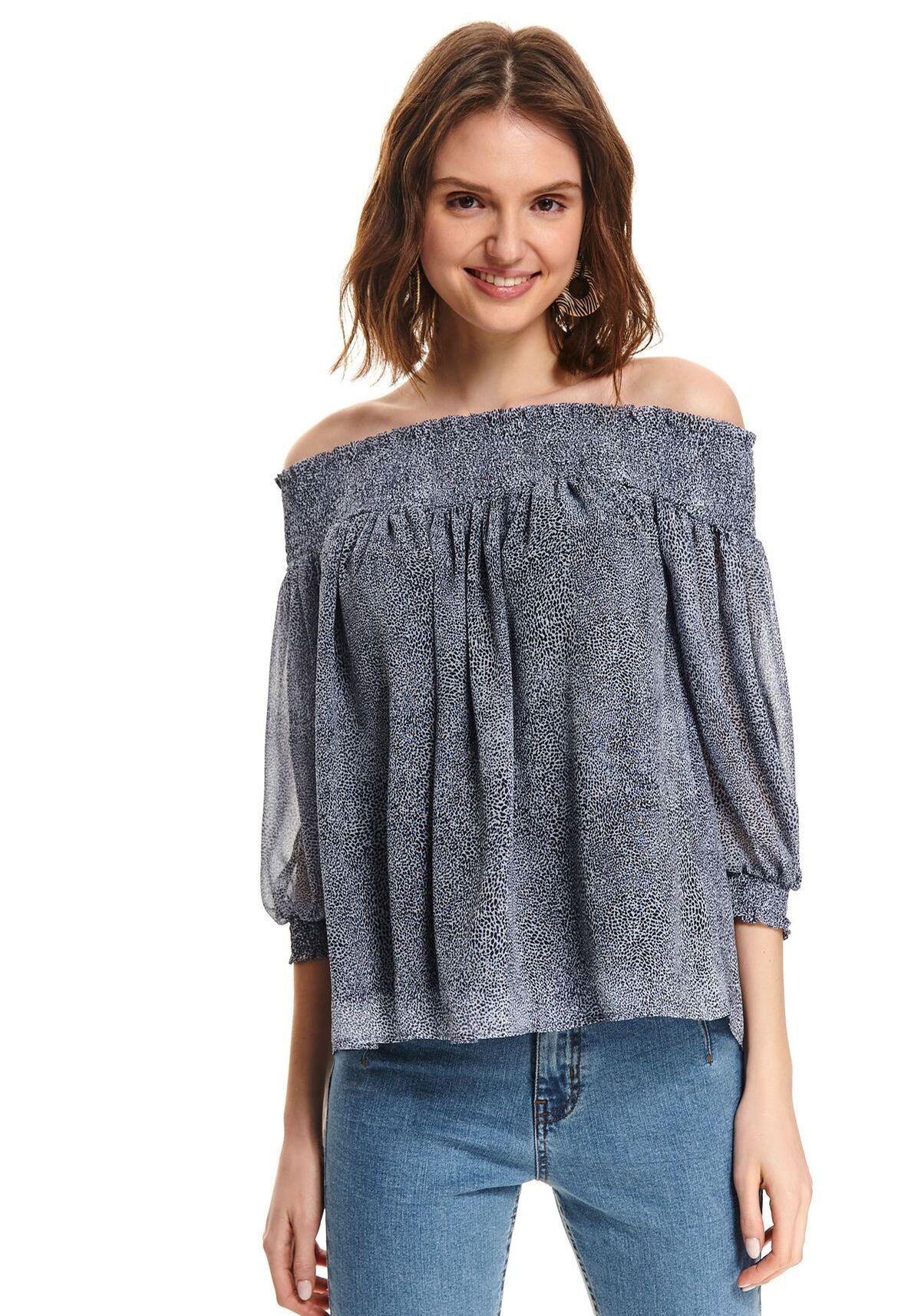 Bluza cu maneci lungi pentru femei, TOP SECRET, SBD1230, Albastru