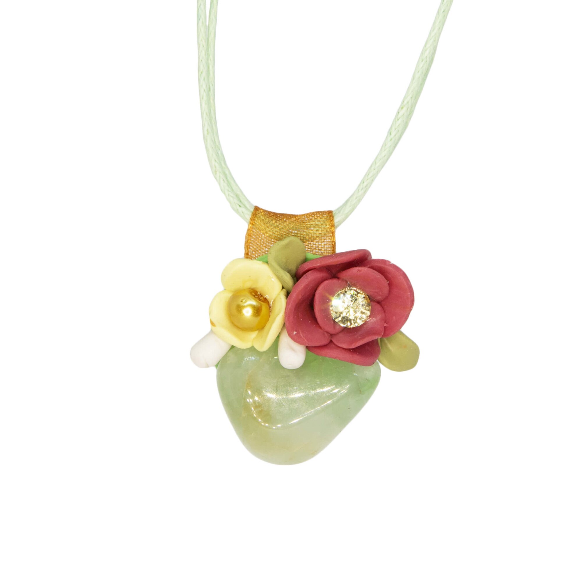 Colier cu piatra semipretioasa si cristale Swarovski, Miidefloriart - model 206