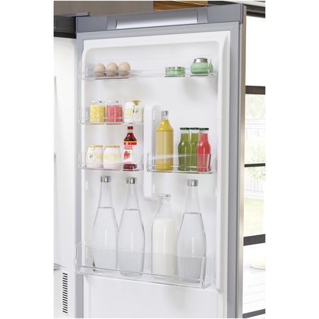 Combina frigorifica Hotpoint HAFC9 TT43SX O3, 367l, Total No Frost, Active Oxygen, Clasa D, H 202.7 cm, Inox