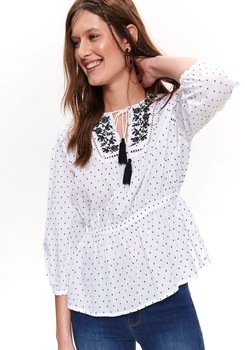 Bluza cu maneci lungi pentru femei, TOP SECRET, SBD1057, Alb, 40 Bluza cu maneci lungi pentru femei, TOP SECRET, SBD1057, Alb, 40