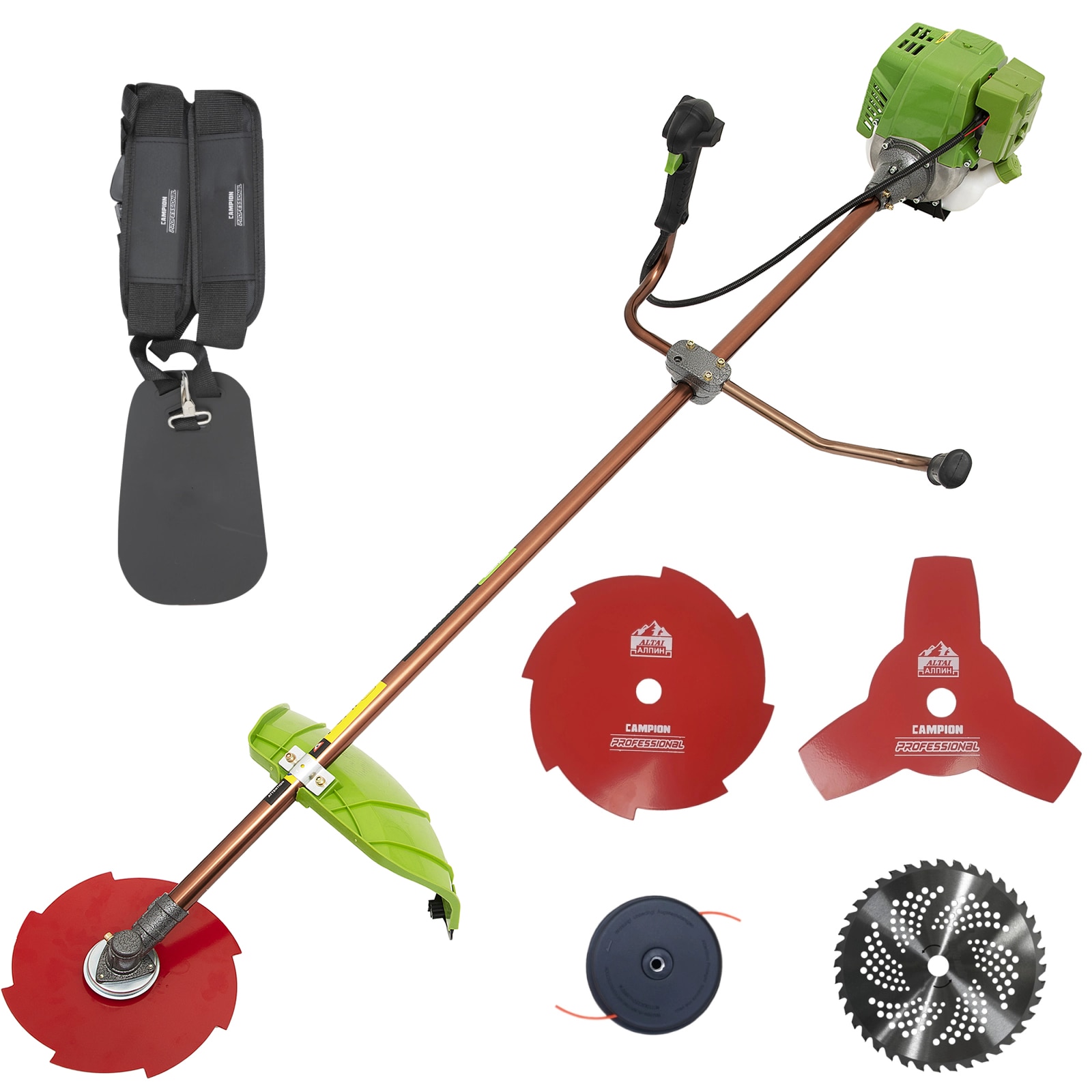 Motocoasa 4 timpi STROMO KRAFT SC 5200 Professional, 6CP, 4500W, 4 tipuri de taiere, ham dublu