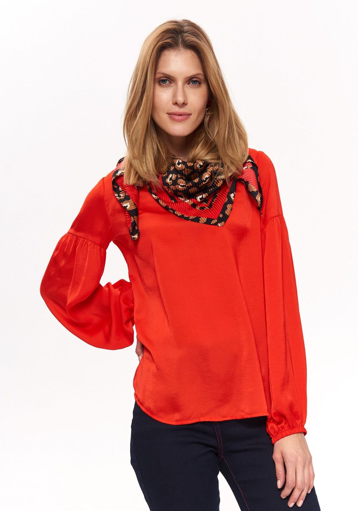 Bluza cu maneci lungi pentru femei, TOP SECRET, SBD1056, Rosu