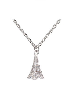 Lant din argint 925 Eiffel Tower cu pandantiv in forma de turnul Eiffel cu pietre de zirconiu, 40 cm, ideal cadou, aniversare, sarbatori Lant din argint 925 Eiffel Tower cu pandantiv in forma de turnul Eiffel cu pietre de zirconiu, 40 cm, ideal cadou, aniversare, sarbatori