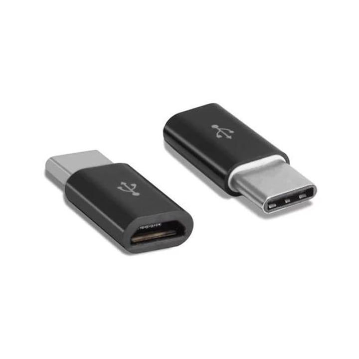 USB Преходник, Type C, Micro Usb, Otg, Черен