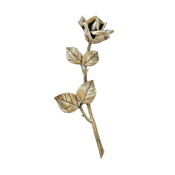 Trandafir, bronz, 30x14cm, auriu antichizat, GRS-AF25 Trandafir, bronz, 30x14cm, auriu antichizat, GRS-AF25