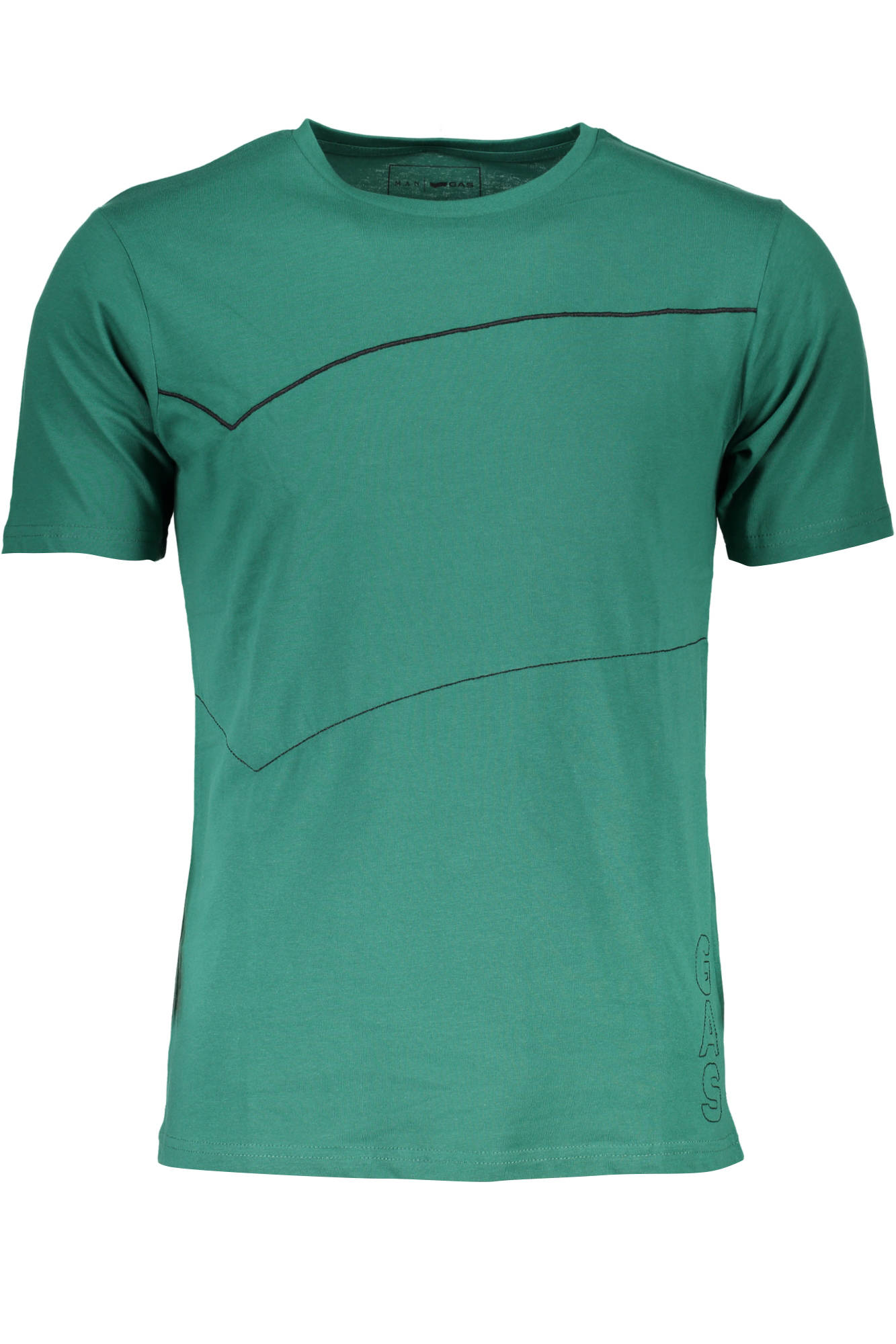 Tricou barbat, GAS, model, logo, negru, Verde