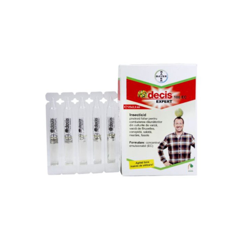 Insecticid, cutie 10x7,5 ML, Decis Expert 100 EC, Impotriva daunatorilor din culturi