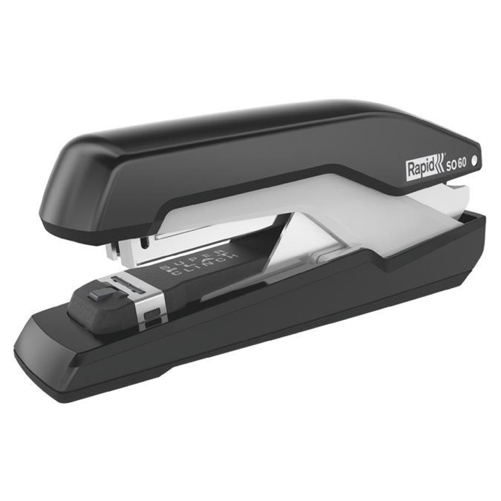 Tűzőgép, 60 lap, lapos tűzés, RAPID "Supreme OmniPress S060", fekete