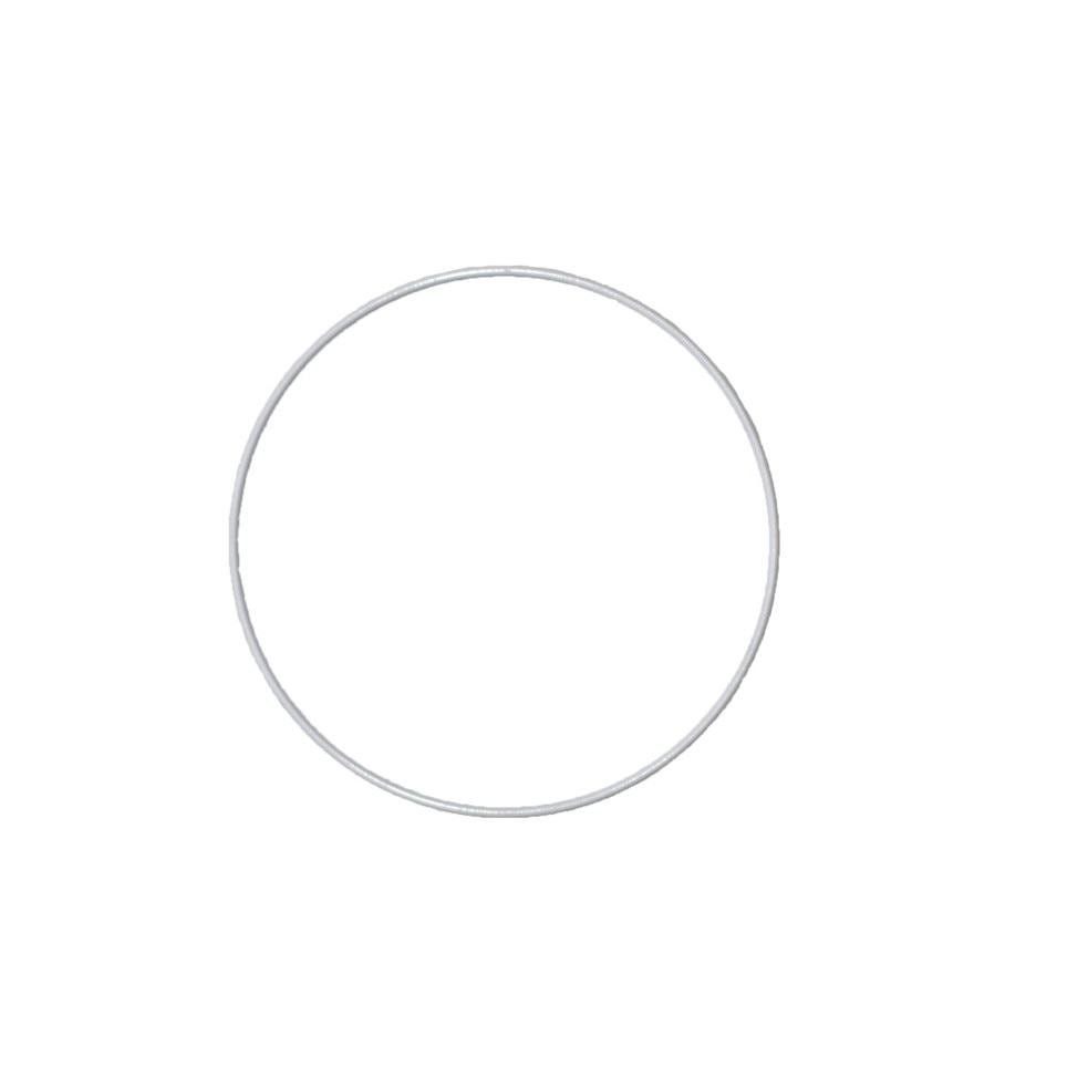 Inel metalic alb pentru capcana de vise, 18 cm ø