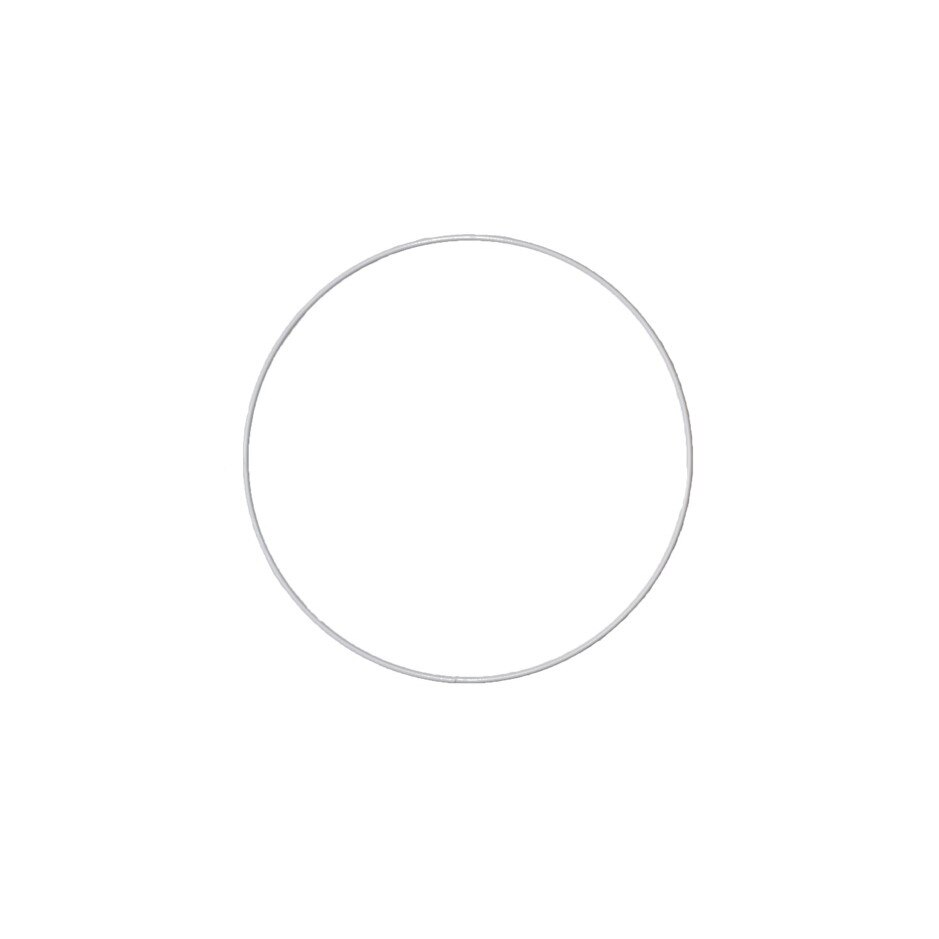 Inel metalic alb pentru capcana de vise, 25 cm ø