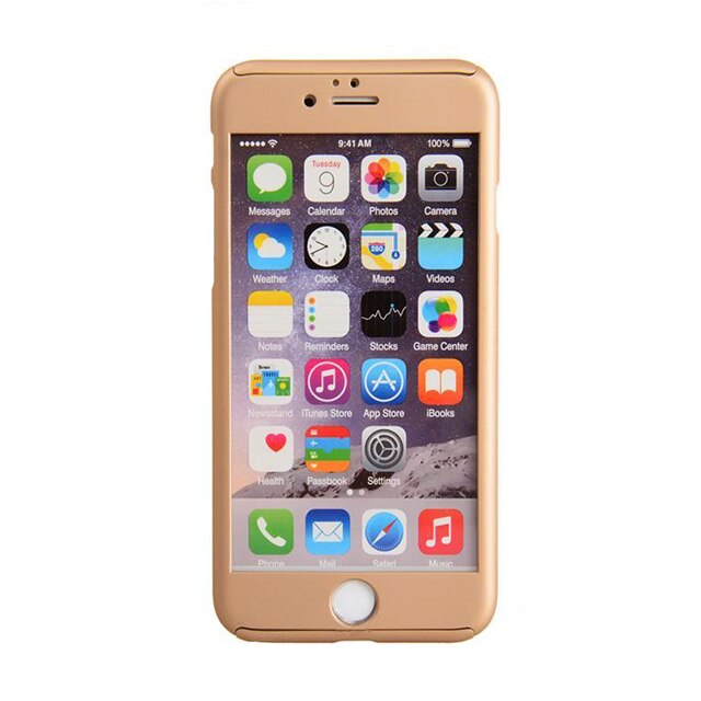 Husa 360* pentru iPhone 6 Plus, rose gold, 16.1 cm inaltime