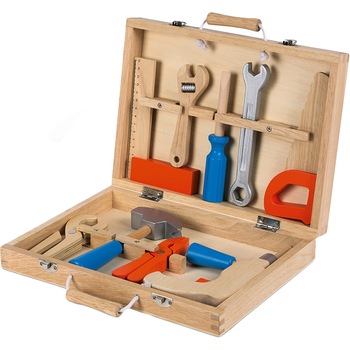 Set de joaca Janod - Brico'Kids, Trusa de scule, 9 accesorii Set de joaca Janod - Brico'Kids, Trusa de scule, 9 accesorii