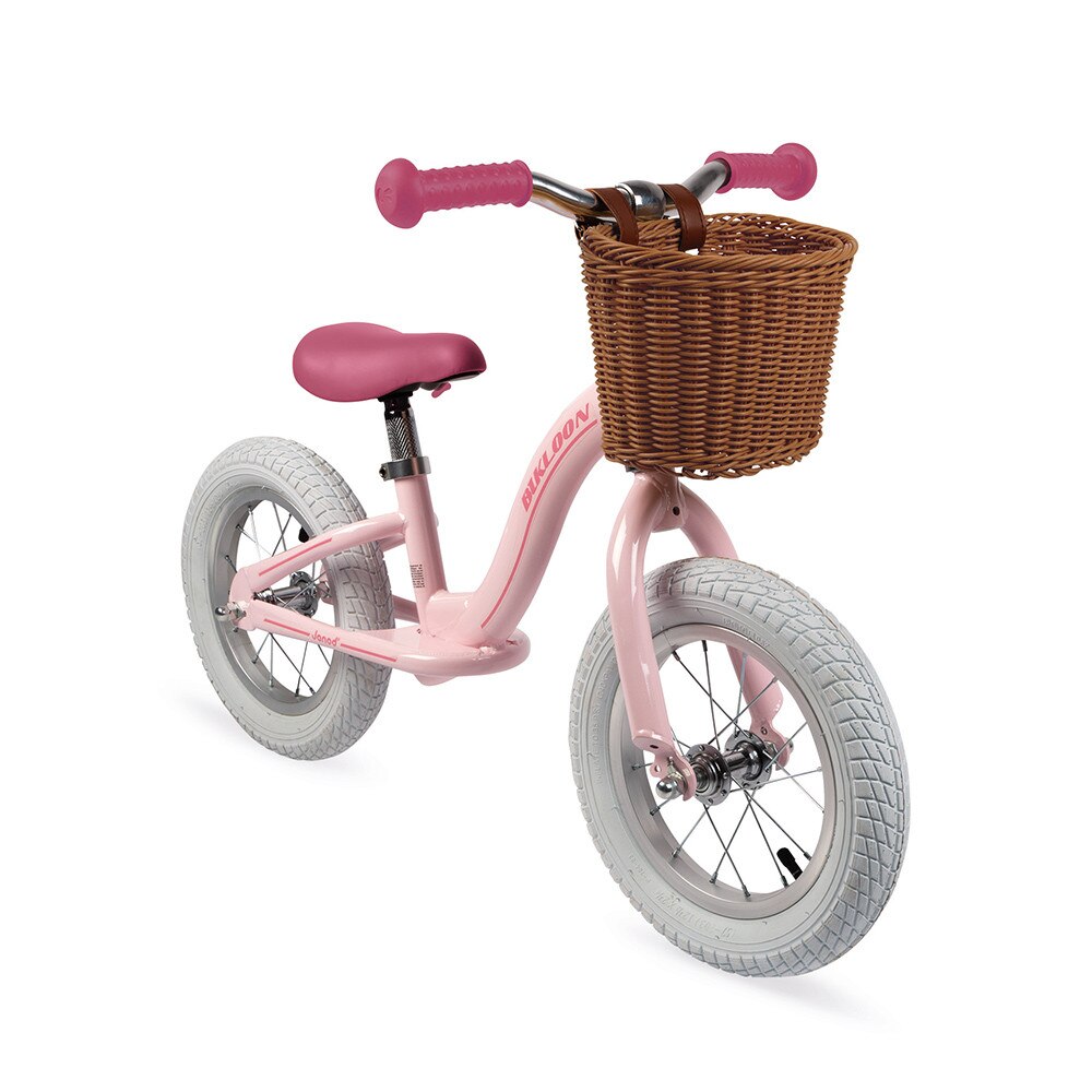 Bicicleta fara pedale Janod - Bikloon Vintage, roz, pentru copii