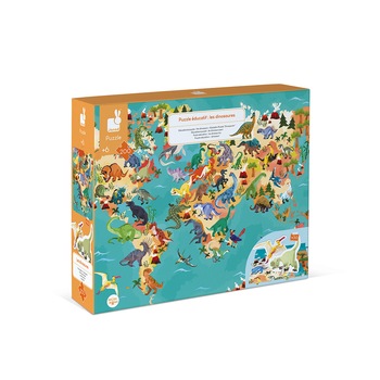 Puzzle educativ Janod - Dinozauri, 200 piese Puzzle educativ Janod - Dinozauri, 200 piese