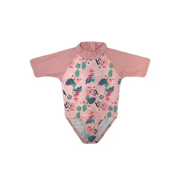 Costum body de inot, UPF50+, copii, Banz, Floral Pink Costum body de inot, UPF50+, copii, Banz, Floral Pink