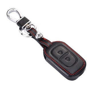 Husa Cheie Auto, compatibila cu Dacia Duster, Logan, Sandero, Lodgy, Renault Clio Symbol, din piele ecologica neagra, cusatura rosie Husa Cheie Auto, compatibila cu Dacia Duster, Logan, Sandero, Lodgy, Renault Clio Symbol, din piele ecologica neagra, cusatura rosie