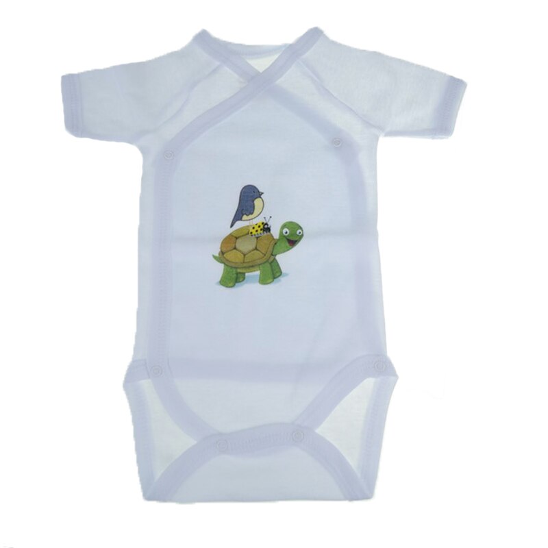 Body cu maneca scurta pentru baieti Mini Bimbi MNN-3, Alb 62 cm