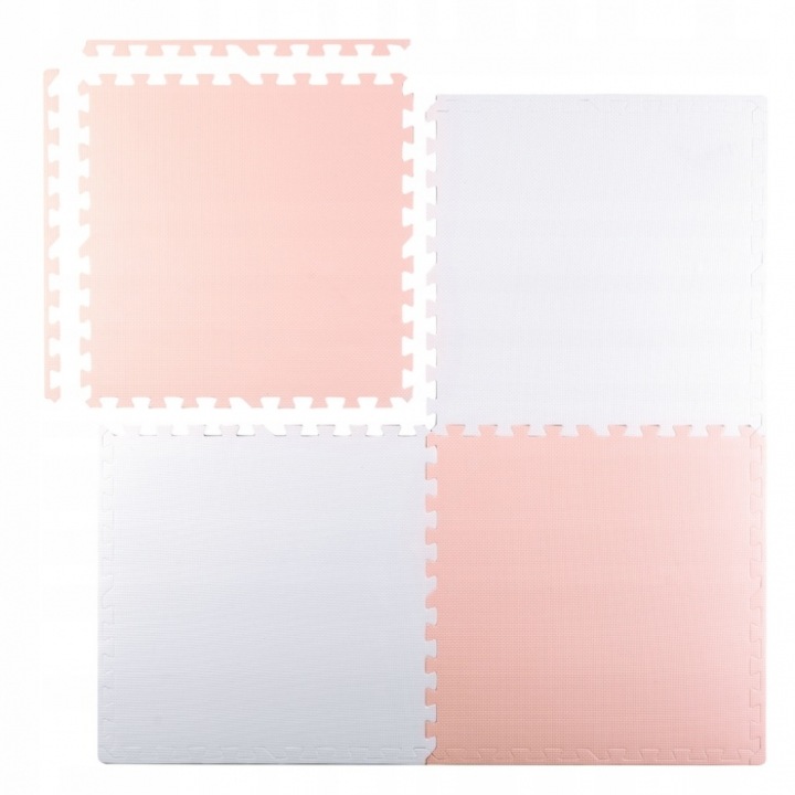 Подложка за игра 120 x 120 см ricokids 7481 - бяло - розово