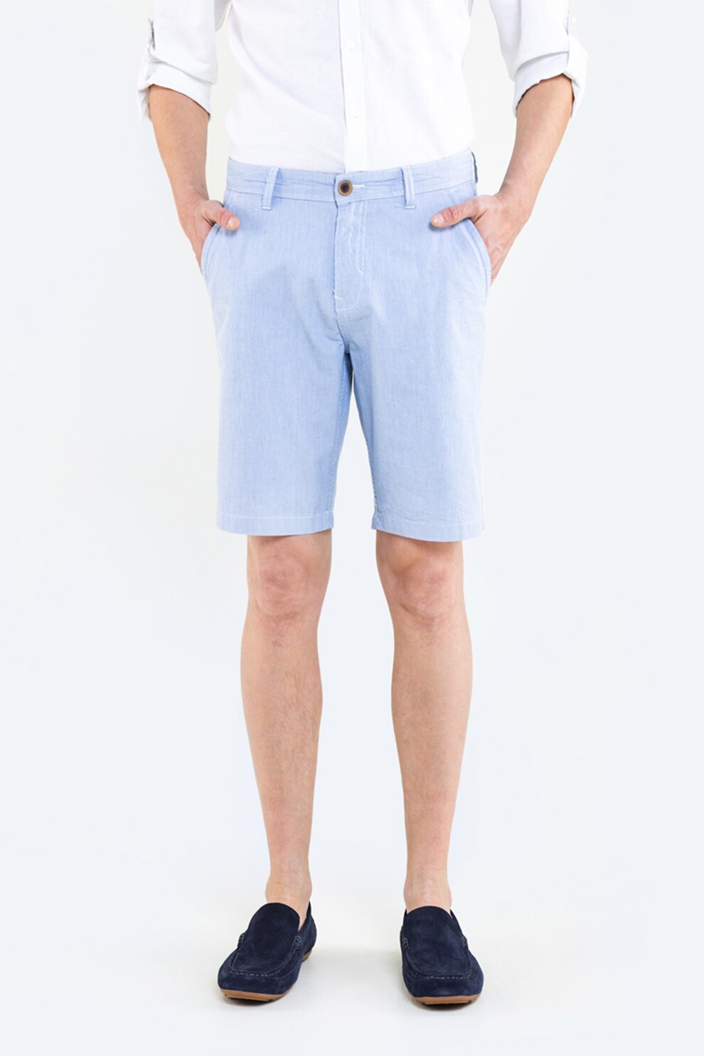 Big Star, Bermude chino din bumbac, Albastru azur